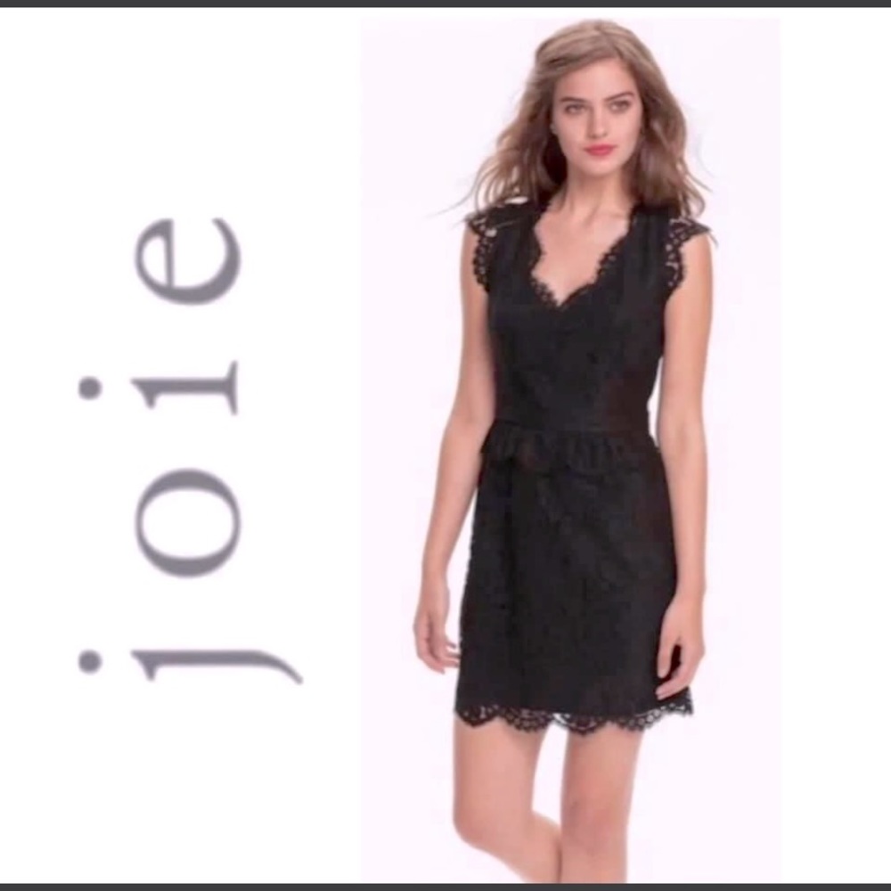 Joie black Lebanon lace dress size large
